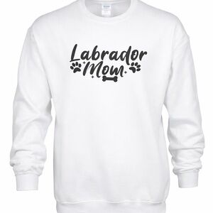 Labrador Mom Crewneck – White or Gray